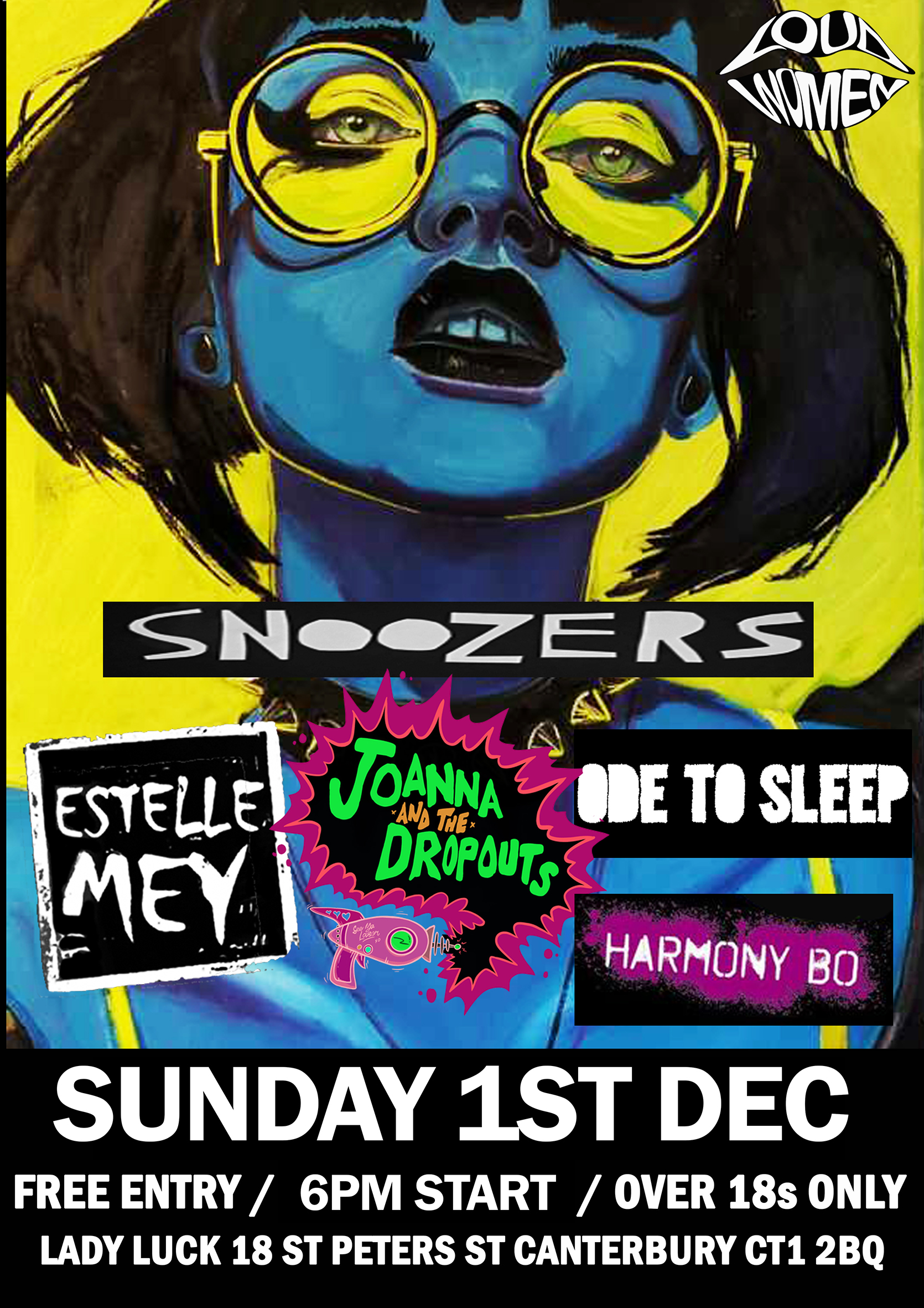 Snoozers / Estelle Mey / Ode To Sleep / Joanna & The Dropouts / Harmony Bo